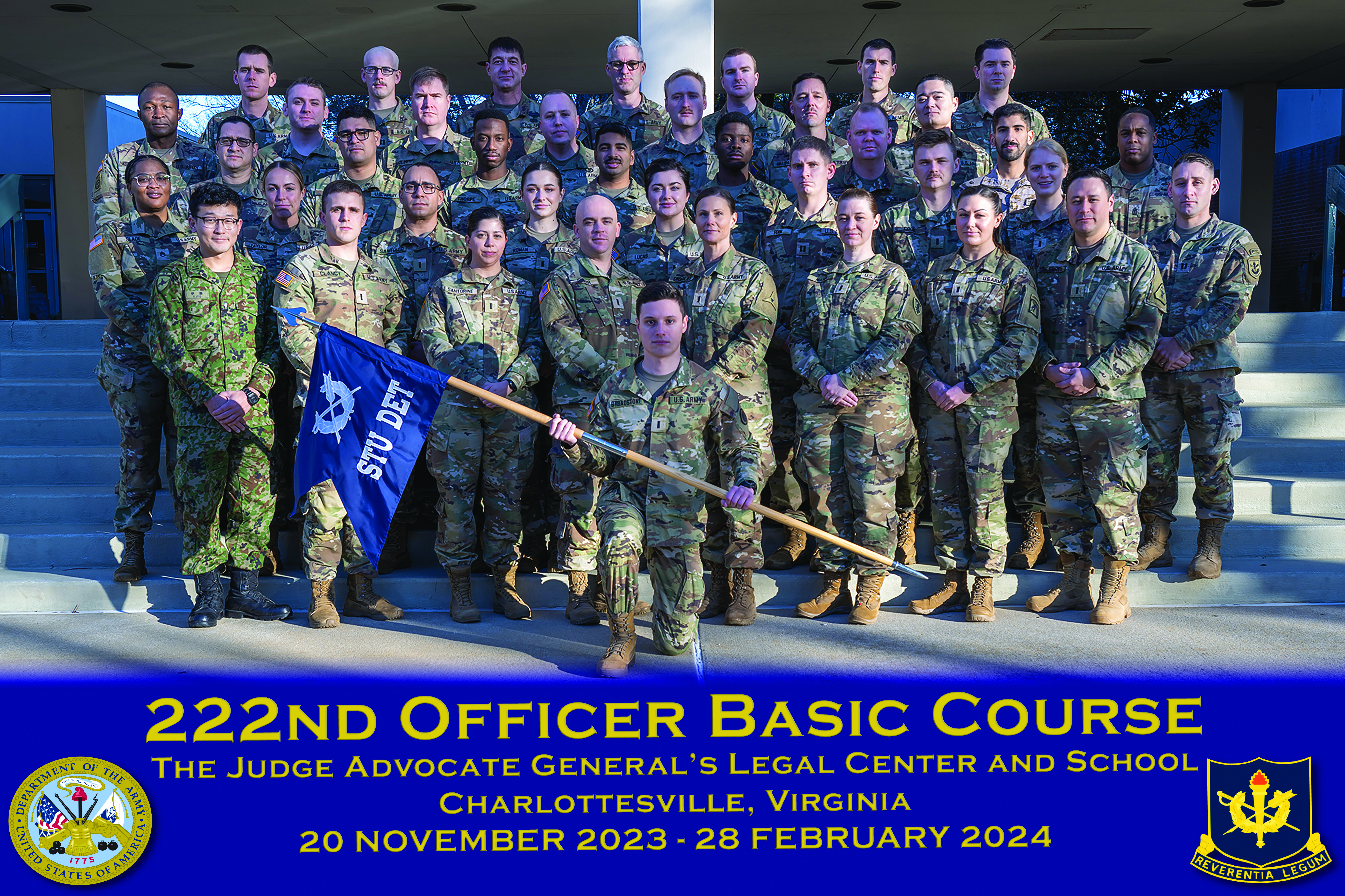 222d Officer Basic Course. (Credit: Billie Suttles, TJAGLCS) 